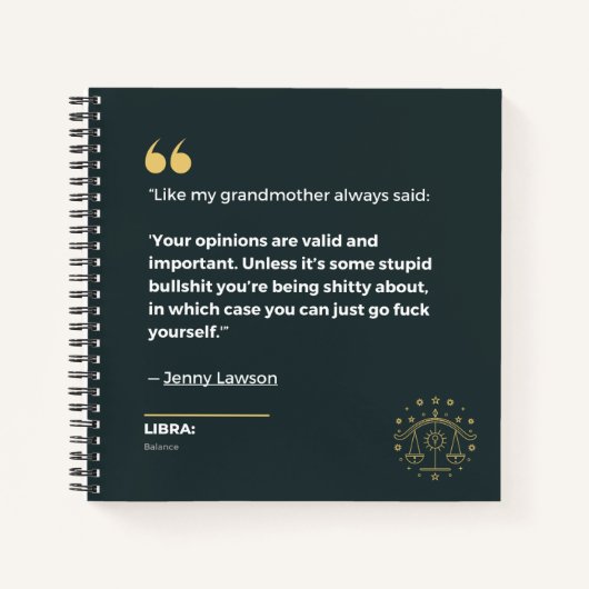 Libra-Notebook Notizblock (Vorderseite)