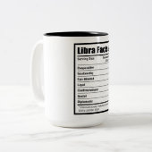 Libra Nutrition Fakten Zweifarbige Tasse (Vorderseite Links)