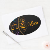 Libra Ovaler Aufkleber (Umschlag)