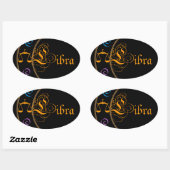 Libra Ovaler Aufkleber (Blatt)