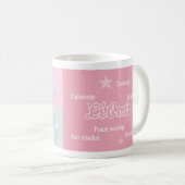 Libra Pastel Watercolor Astrologie Zodiac Signatur Kaffeetasse (VorderseiteRechts)