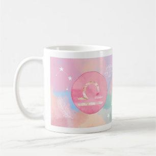 Libra Pastel Watercolor Astrologie Zodiac Signatur Kaffeetasse