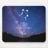 Libra | Personalisierte Sternbilder Mousepad (Vorne)