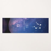 Libra | Personalisierte Zodiac-Astrologie Yogamatte (Vorderseite (Horizontal))