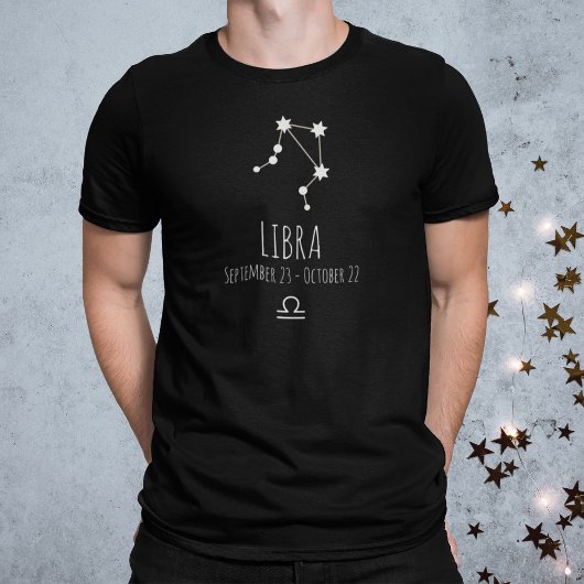 Libra | Personalisierter T - Shirt der Sternbilder