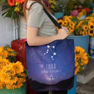 Libra Personalized Zodiac Constellation Tasche