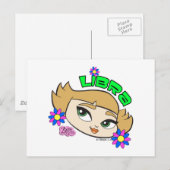 Libra Postkarte (Vorne/Hinten)