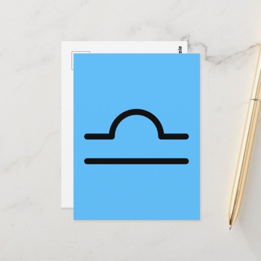 Libra Postkarte (Vorderseite/Rückseite Beispiel)