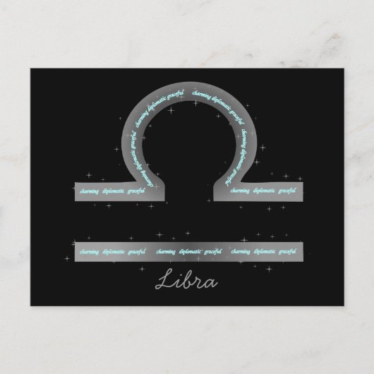Libra Postkarte (Vorderseite)
