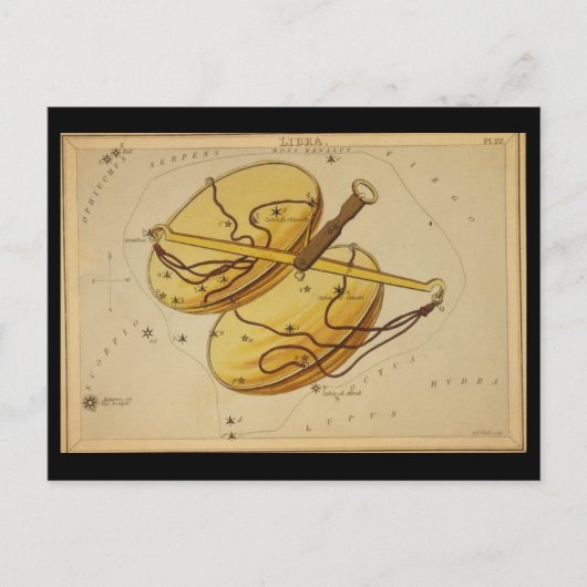 Libra Postkarte (Vorderseite)