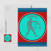 Libra Postkarte (Vorne/Hinten)