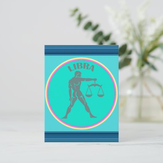 Libra Postkarte (Stehend Vorderseite)