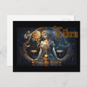Libra Postkarte (Vorne/Hinten)