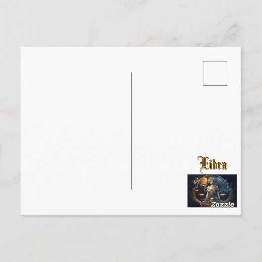 Libra Postkarte (Rückseite)