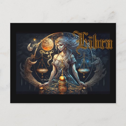 Libra Postkarte (Vorderseite)