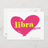 Libra Postkarte (Vorne/Hinten)