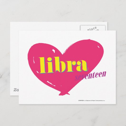 Libra Postkarte (Vorne/Hinten)