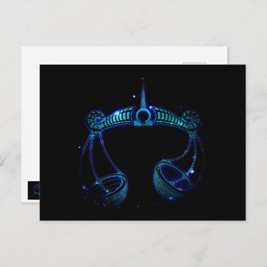Libra Postkarte (Vorne/Hinten)