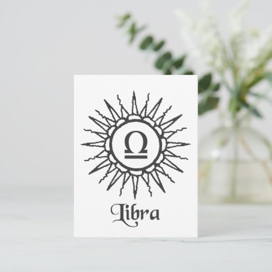 Libra Postkarte (Stehend Vorderseite)