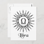 Libra Postkarte (Vorne/Hinten)