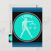 Libra Postkarte (Vorne/Hinten)