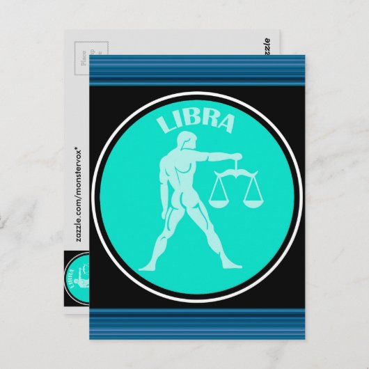 Libra Postkarte (Vorne/Hinten)