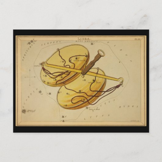 Libra Postkarte (Vorderseite)