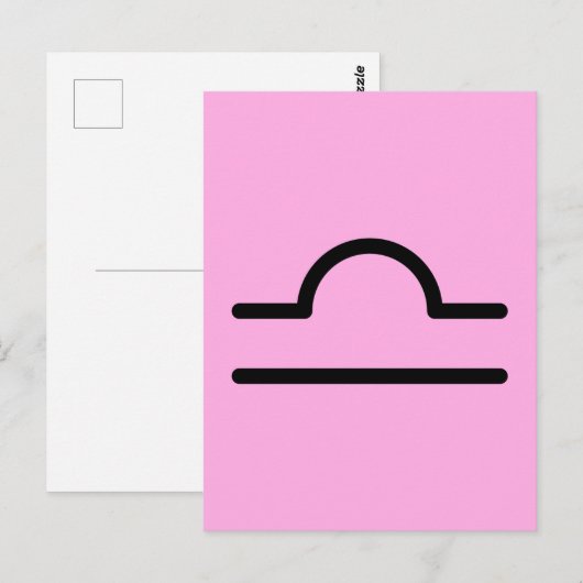 Libra Postkarte (Vorne/Hinten)