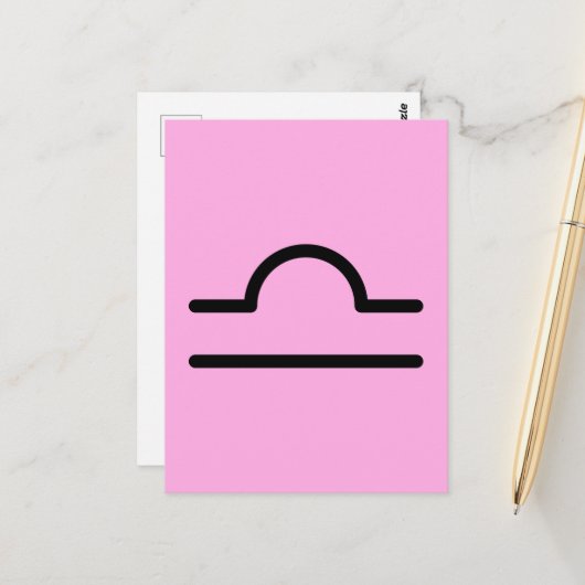 Libra Postkarte (Vorderseite/Rückseite Beispiel)