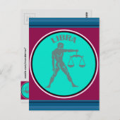 Libra Postkarte (Vorne/Hinten)