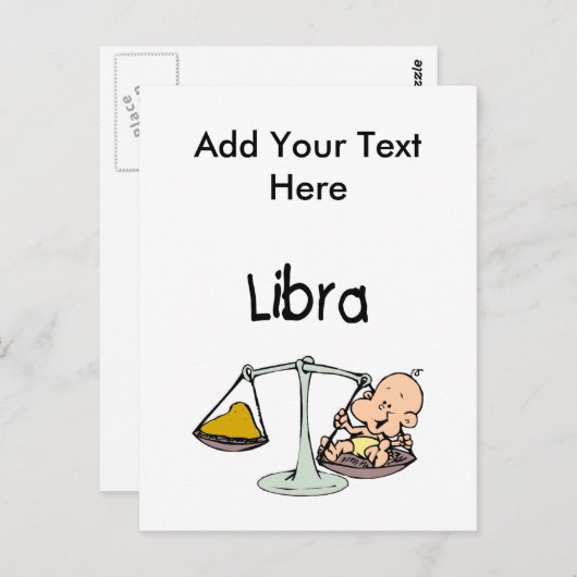 Libra Postkarte (Vorne/Hinten)