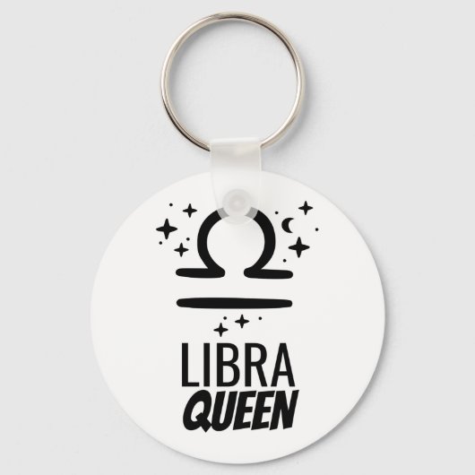 Libra Queen Button Schlüsselanhänger (Vorderseite)