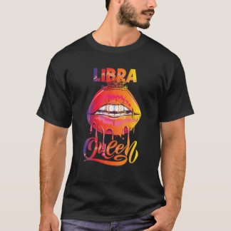 Libra Queen Gradient Color Zodiac Birthday T-Shirt