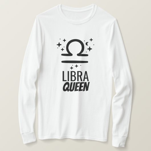 Libra Queen Long Sleeve T - Shirt (Design vorne)
