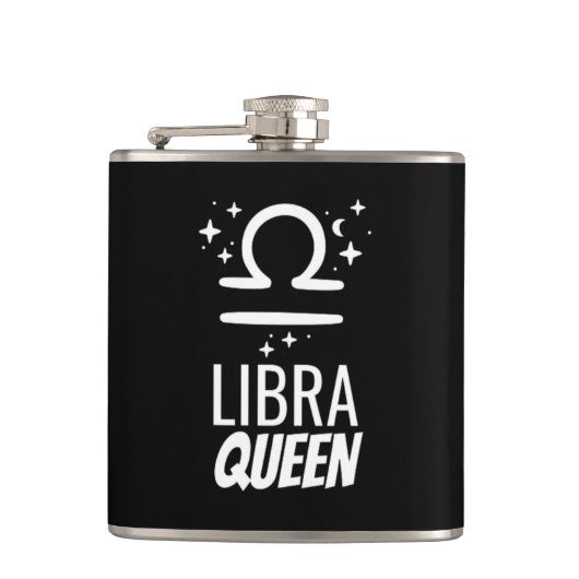 Libra Queen Vinyl Wrapped Flask Flachmann (Vorderseite)