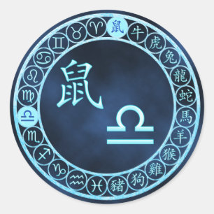 Libra/Rat Runder Aufkleber