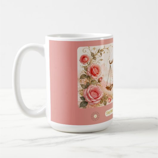 Libra Rose Art Nouveau Tasse (Links)