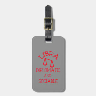 Libra (Roter Text) Gepäckanhänger