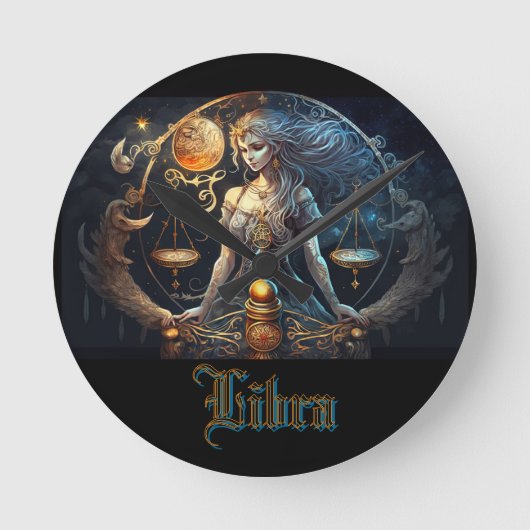 Libra Runde Wanduhr (Vorderseite)