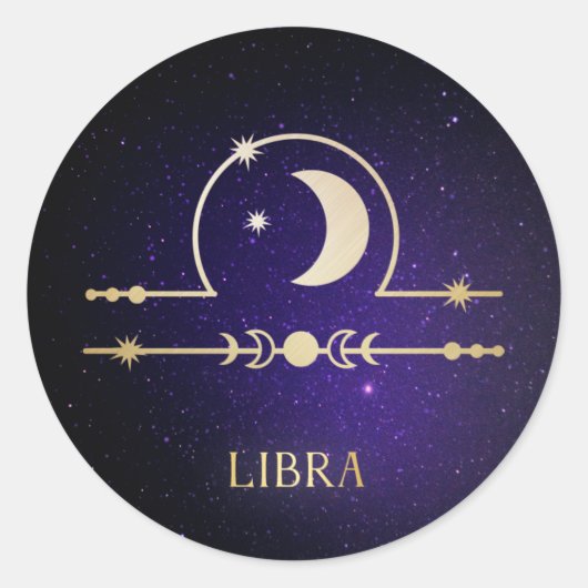 Libra Runder Aufkleber (Vorderseite)