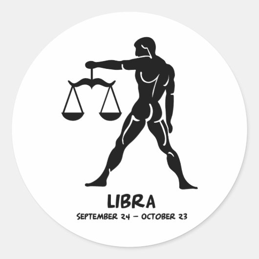 Libra Runder Aufkleber (Vorderseite)