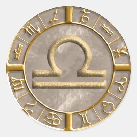 Libra Runder Aufkleber (Vorderseite)