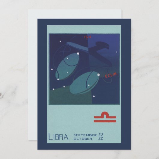 Libra Scale Constellation Vintag Zodiac Astrologie (Vorne/Hinten)