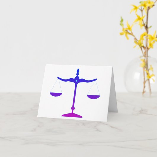 Libra Scales Card Karte (Gelbe Blume)