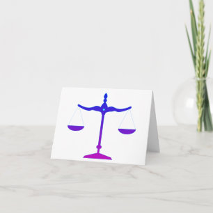 Libra Scales Card Karte