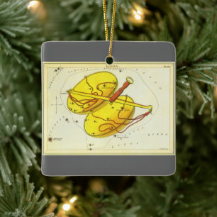 Libra Scales Vintag Constellation Urania Mirror Keramikornament