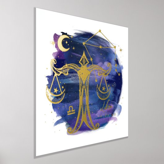 Libra Scales Zeichen des Zodiac Custom Geburtsdatu Foliendrucke (Ablage )