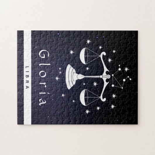 Libra Scales Zodiac Sign Celestimic Sky Name Puzzle (Horizontal)