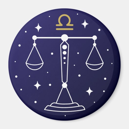Libra Scales Zodiac Sign Magnet (Vorne)