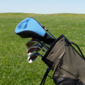 Libra scales zodiac star sign blue golf cover headcover (In SItu)